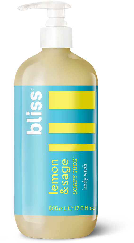 Bliss Lemon & Sage Soapy Suds - Lotion Clipart (568x1031), Png Download