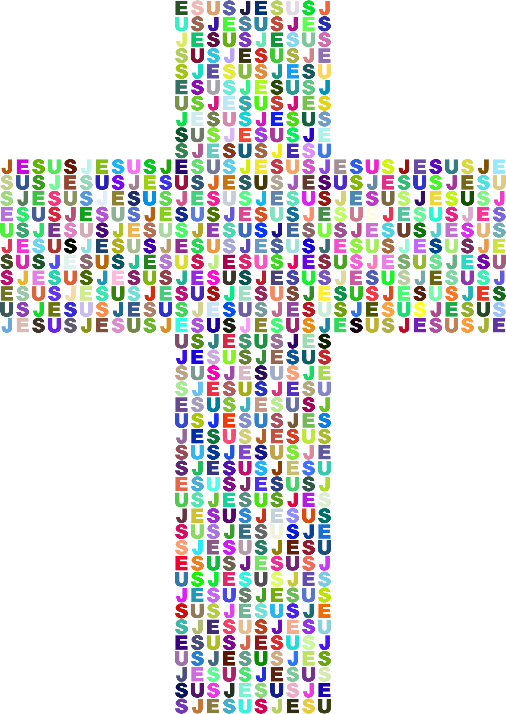 This Free Icons Png Design Of Jesus Cross Typography Clipart (1638x2314), Png Download