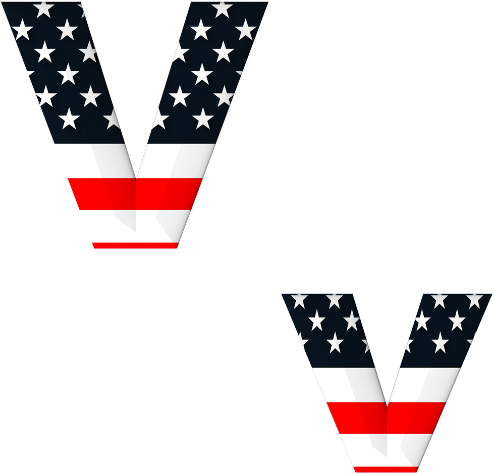 Letter Abc Alphabet - Letras Con La Bandera De Estados Unidos Clipart (1063x1280), Png Download