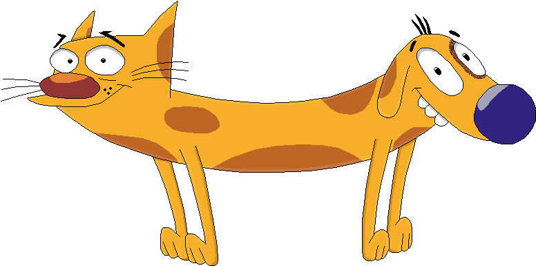 Animated Cat Dog Clipart - Cat And Dog Cartoon Nick - Png Download (785x392), Png Download