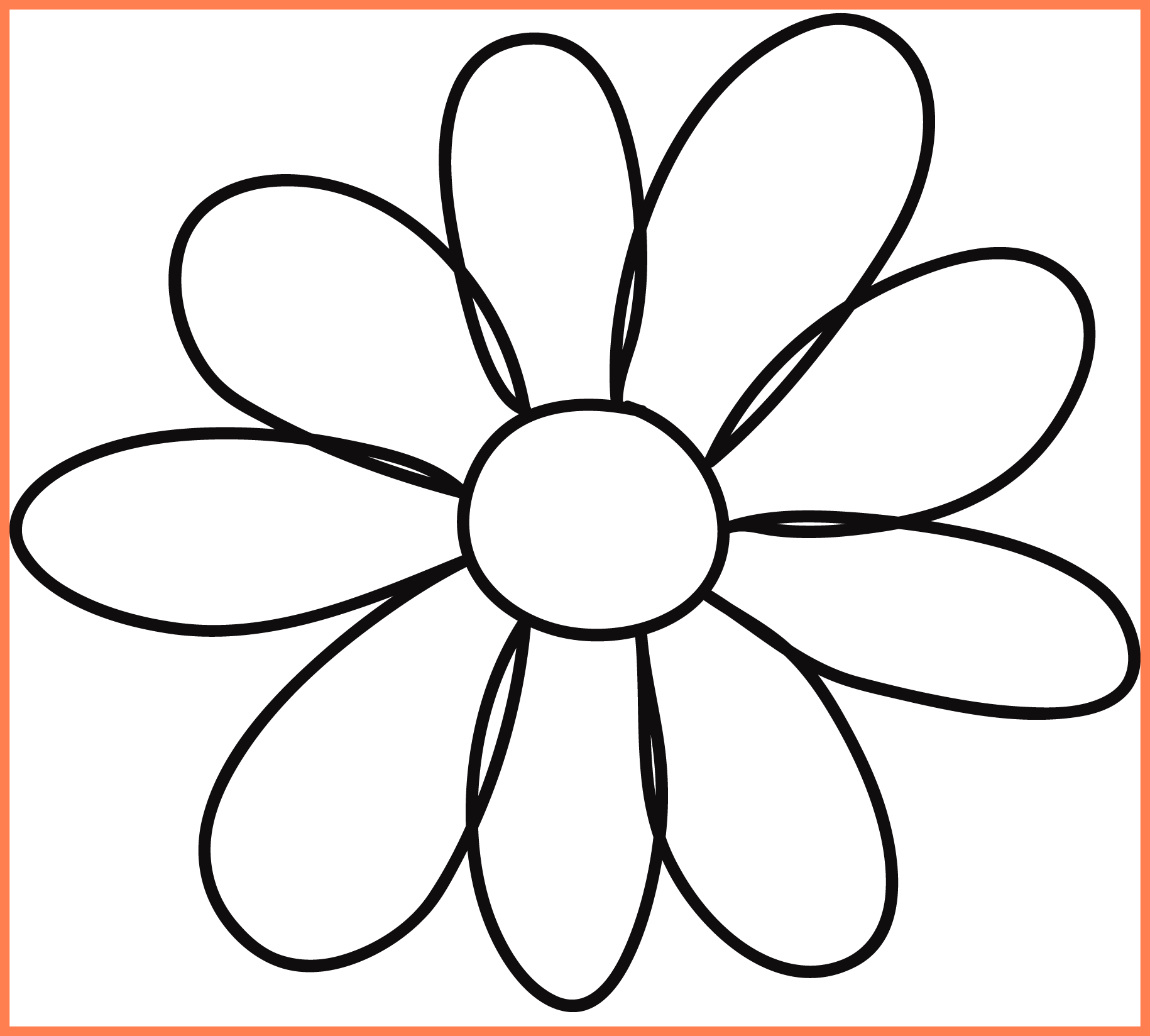 Best Petal Flower Template Quilting Picture For Clipart (1830x1648), Png Download