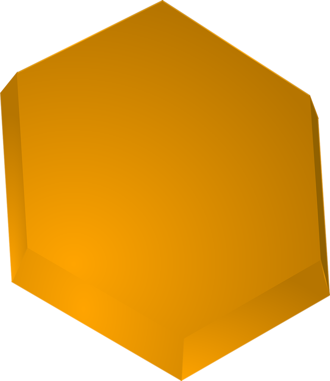 Beeswax Hexagon Honey Clipart (1109x1280), Png Download