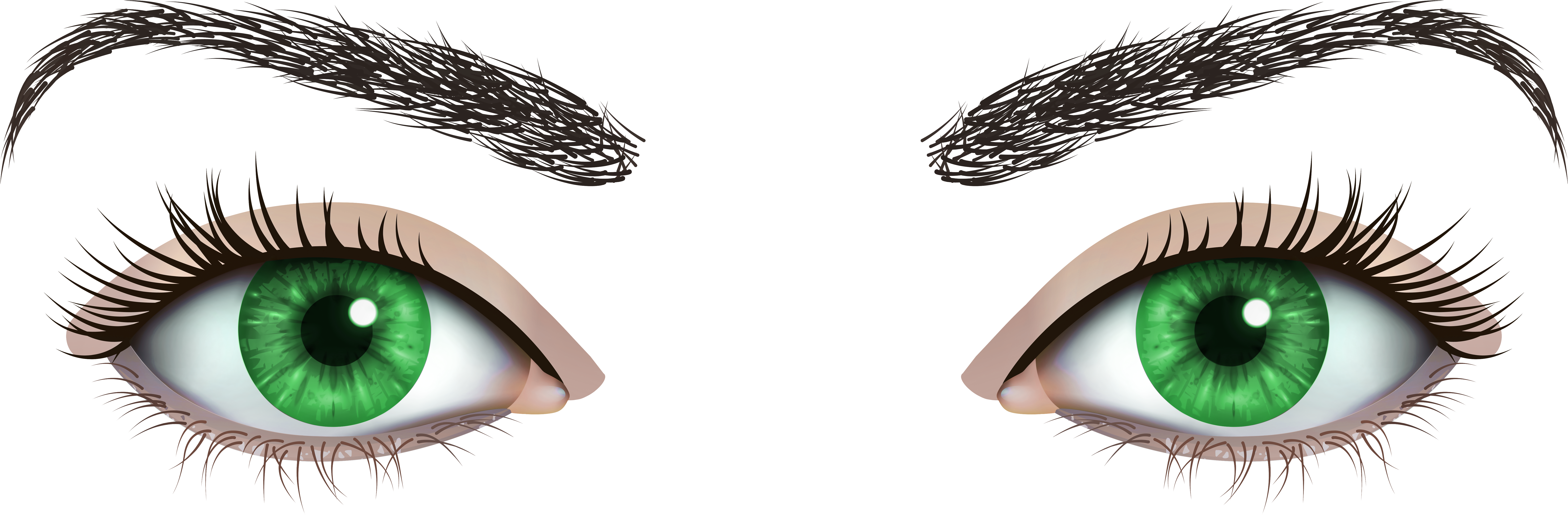 Green Female Eyes Png Clipart Transparent Png (7918x2600), Png Download