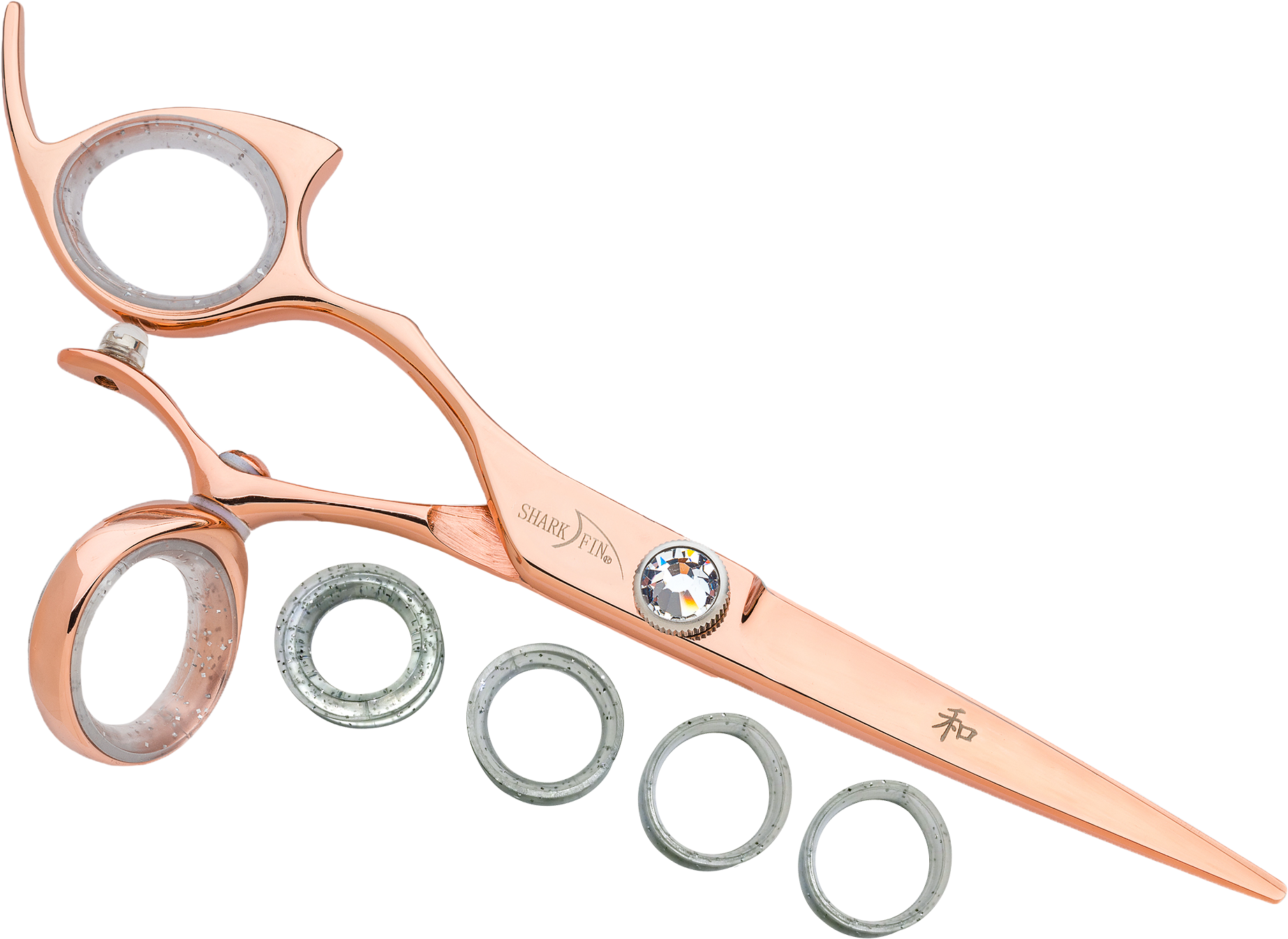 Rose Gold Shark Fin Shears Clipart (2000x1421), Png Download