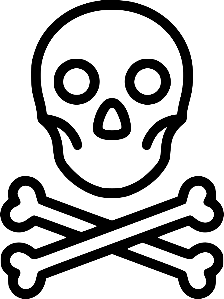 Toxic Symbol Png - Animal Skull And Crossbones Clipart (734x980), Png Download