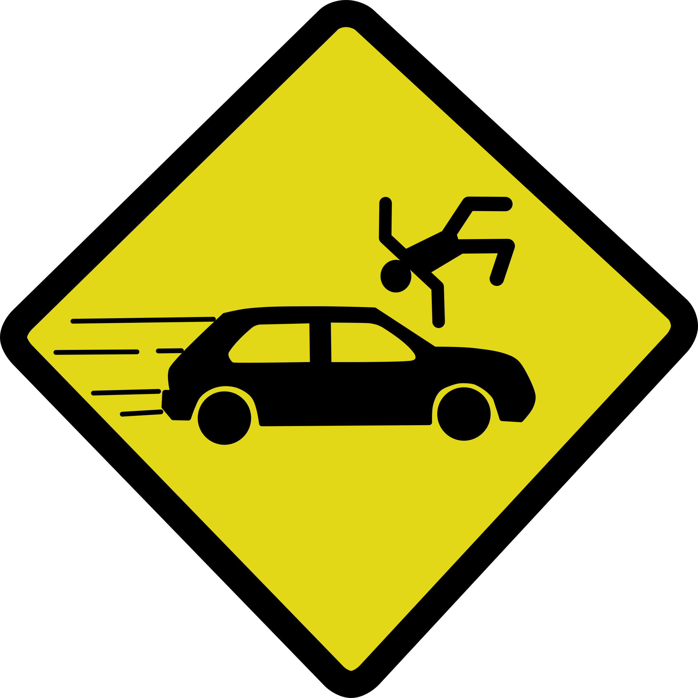 Car Accident Sign Icons Png - Car Accident Sign Clipart (2401x2400), Png Download