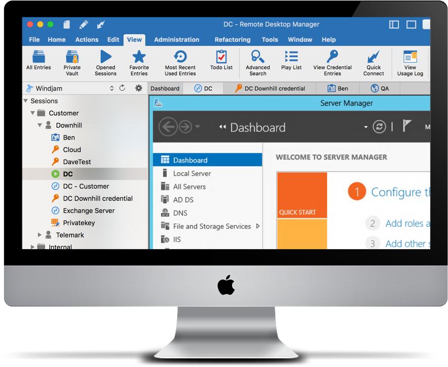 Remote Desktop Manager Mac Overview - Remote Desktop Connection Manager Mac Clipart (919x731), Png Download