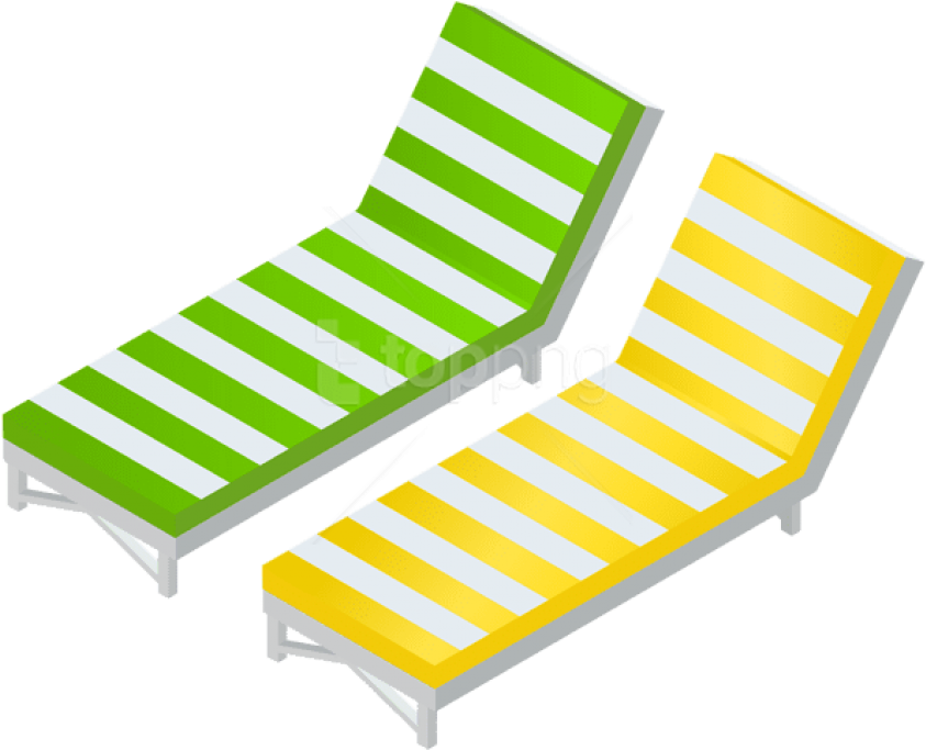 Free Png Beach Lounge Chairs Transparent Png Images - Beach Chairs Transparent Clipart (850x690), Png Download