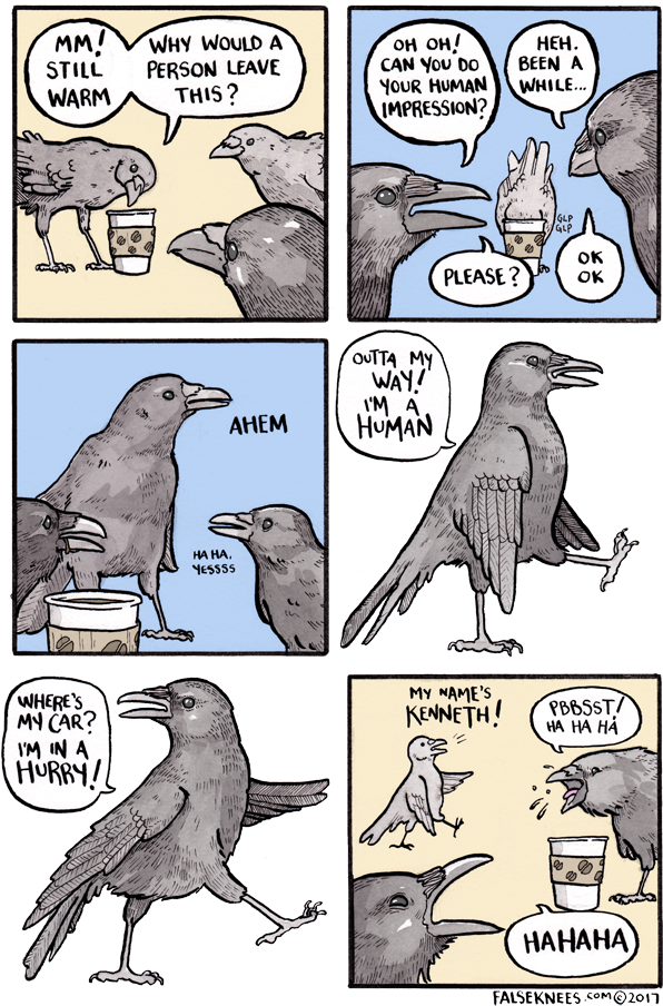 Strip By Falseknees Funny Animal Comics, Funny Comics, - False Knees Crow Comic Clipart (600x912), Png Download