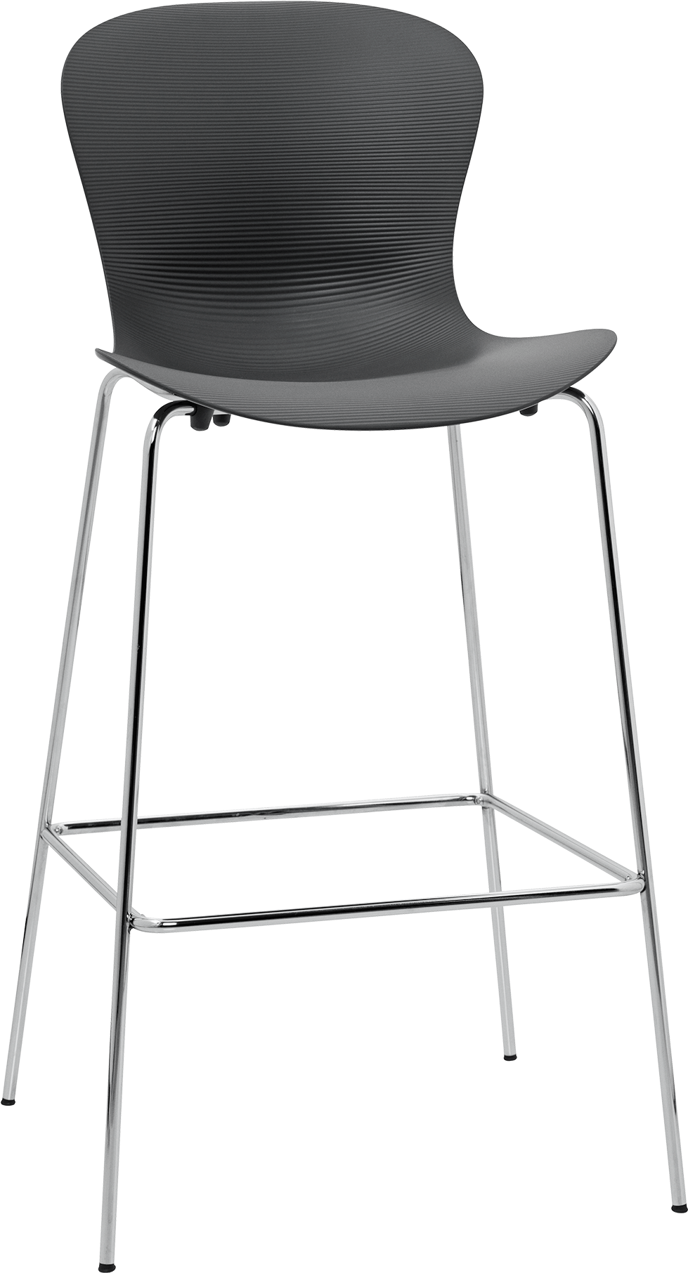 Nap Bar Stool Kasper Salto Pepper Grey Chrome Steel Clipart (1600x1840), Png Download