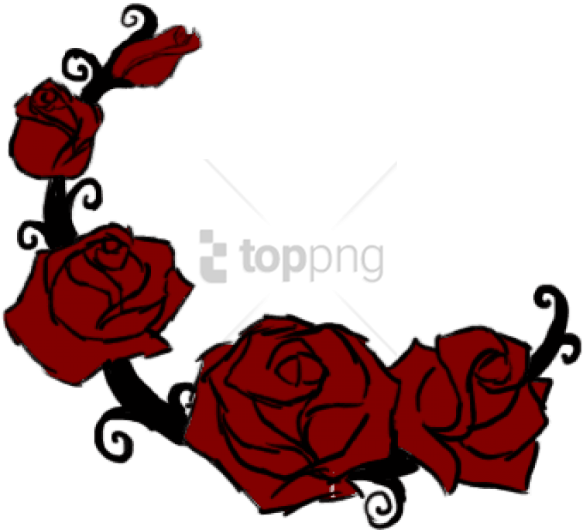 Free Png Rose Vine Png Image With Transparent Background Clipart (850x773), Png Download