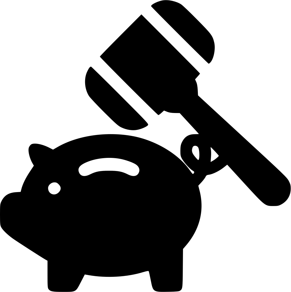 Png File Svg - Break Piggy Bank Icon Clipart (981x982), Png Download
