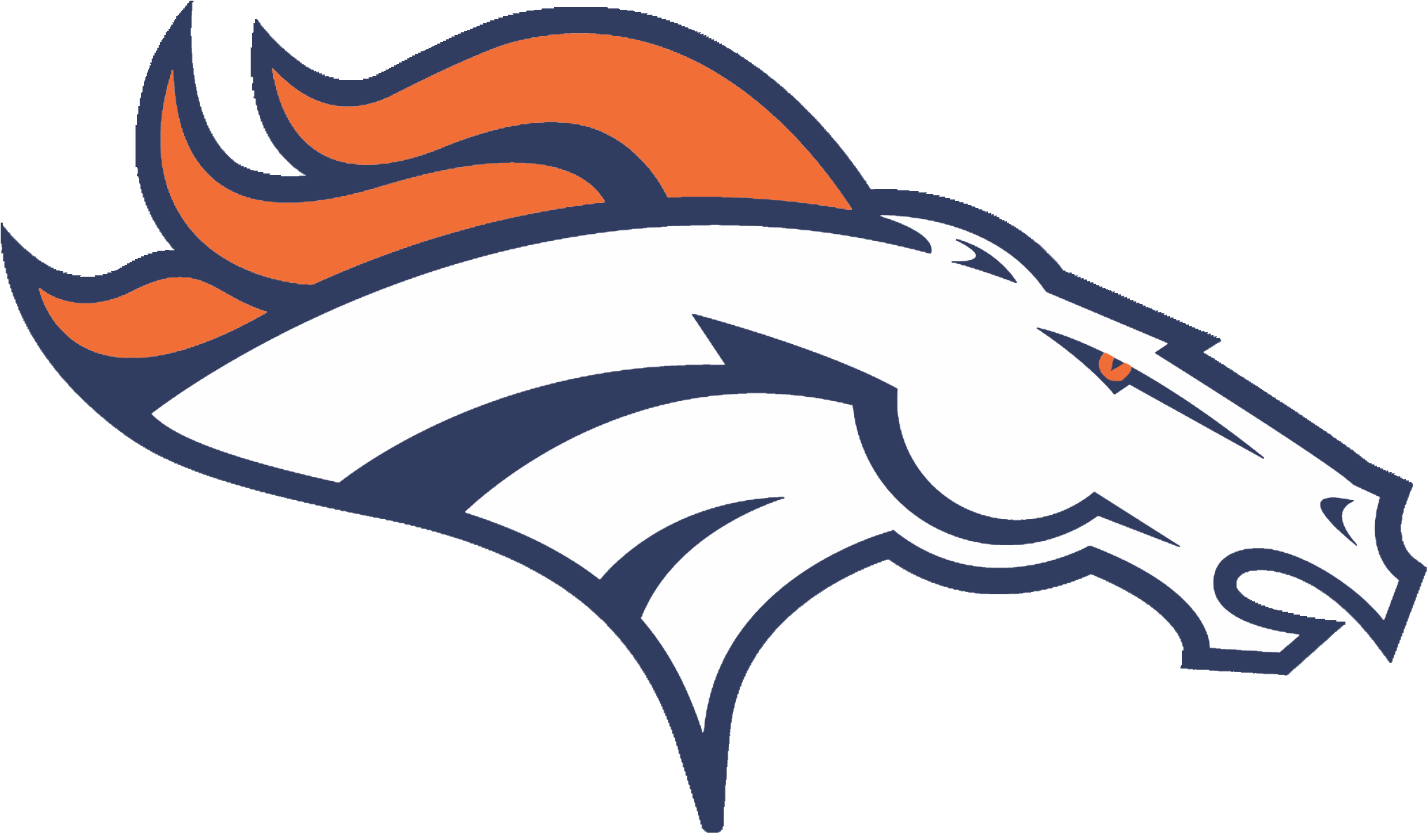 Graphic By Elizabeth Zu - Denver Broncos Logo Png Clipart (2128x1308), Png Download