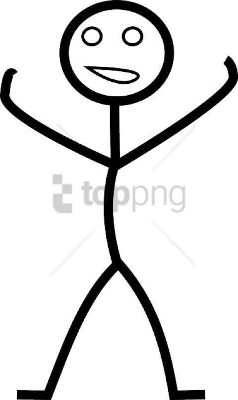 Free Png Download Stick Figure Raising Hands Happy - Stick Figure Transparent Background Clipart (480x807), Png Download