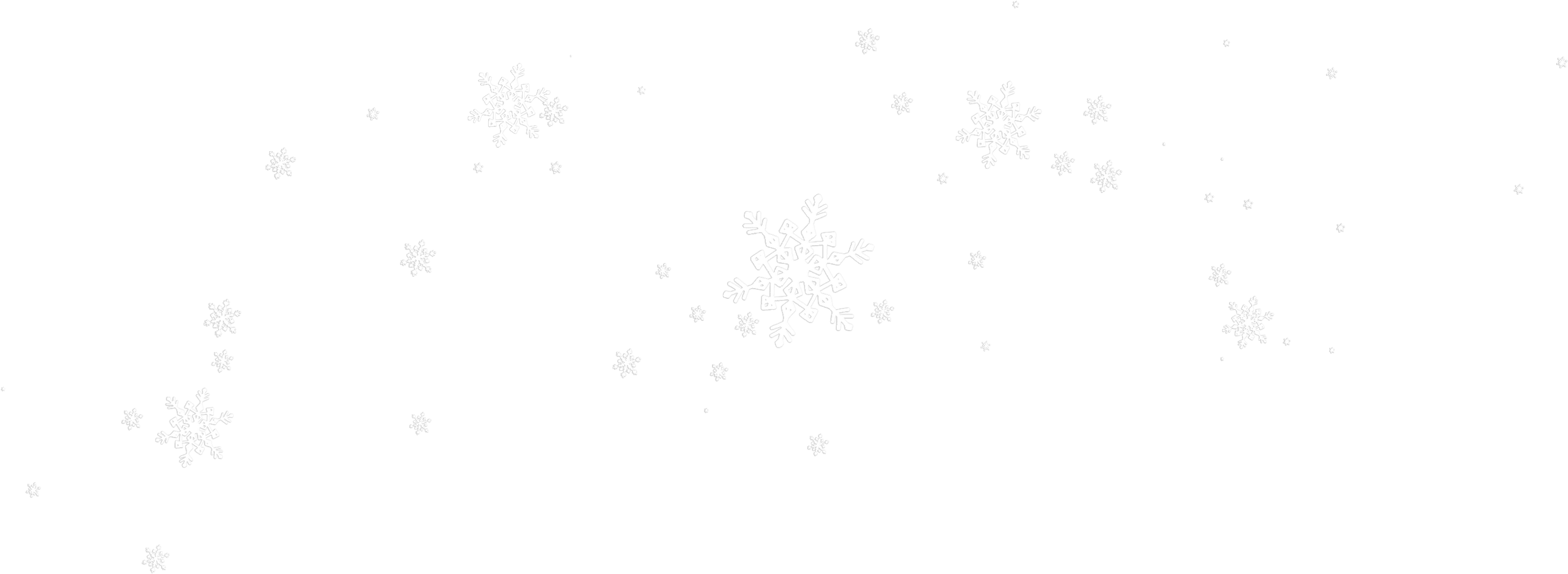 Pattern White Black Floating Snowflakes Free Transparent - Monochrome Clipart (3000x1704), Png Download
