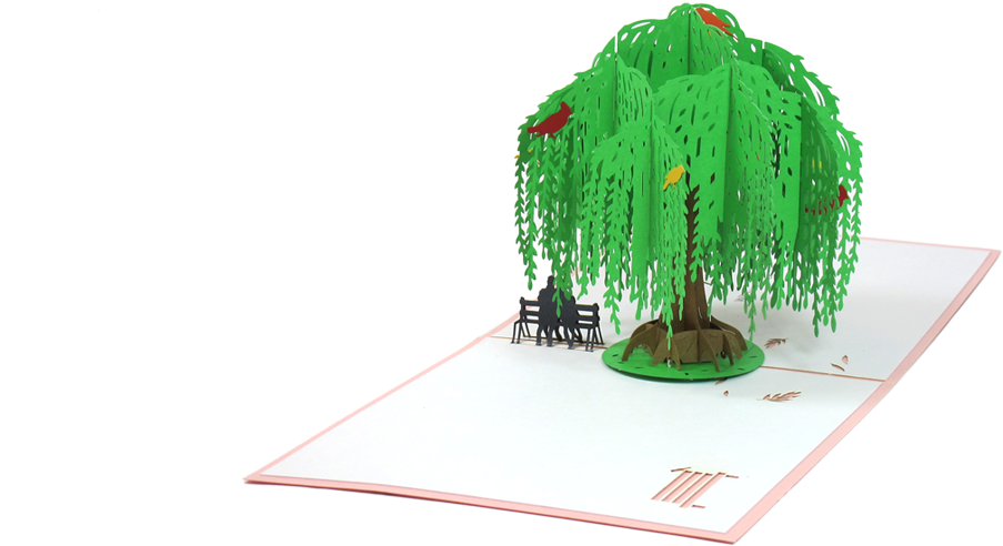 Willow Tree Love Pop Up Card - Georgia Pine Clipart (1280x720), Png Download