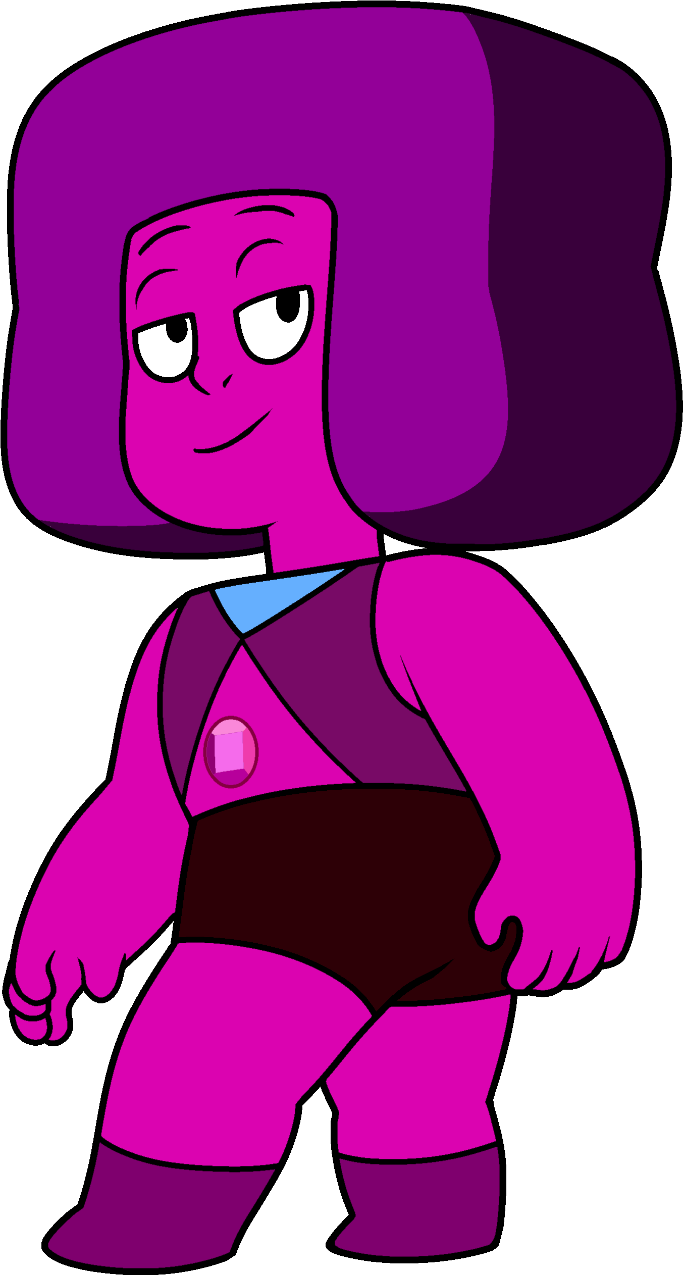 Stomach Ruby Offcolor By Yommy124 - Steven Universe Ruby Gauntlet Clipart (1353x2525), Png Download