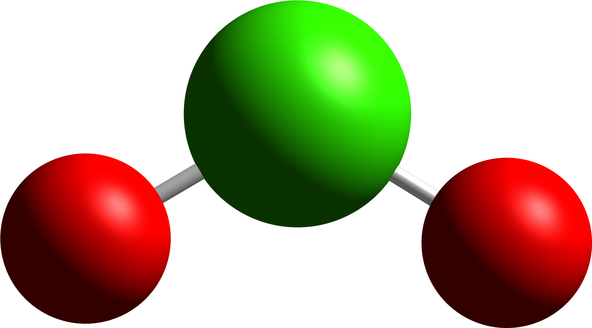 Chloryl Cation From Xtal 2008 Cm 3d Balls Clipart (2150x1259), Png Download