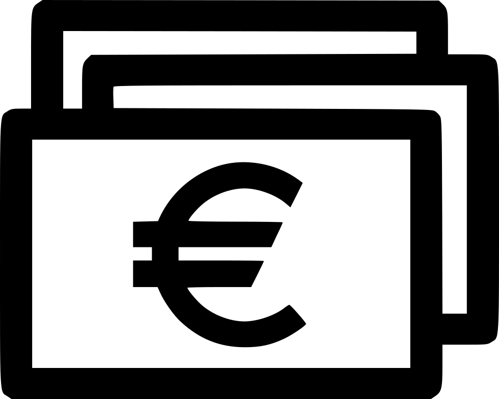 Bill Euro Svg Png Icon Free Download Clipart (980x784), Png Download