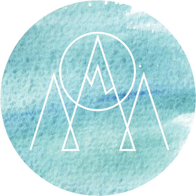 Mountain Sun Logo Watercolorbackground Clipart (630x630), Png Download