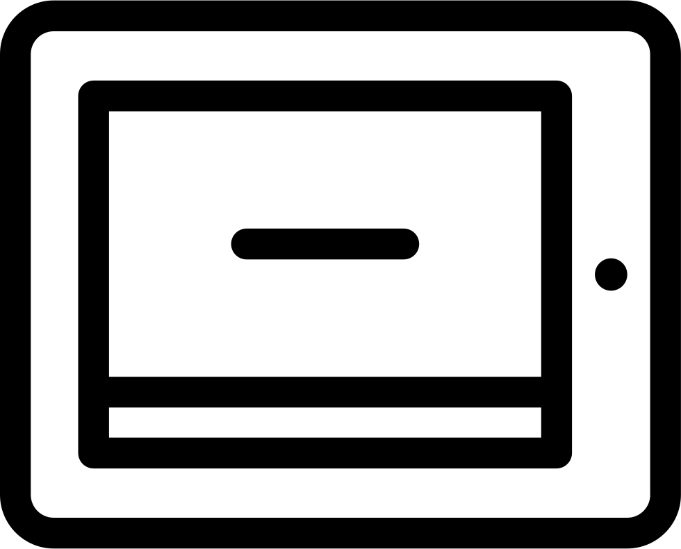 Horizontal Tablet With Line Comments - Icon Clipart (980x790), Png Download