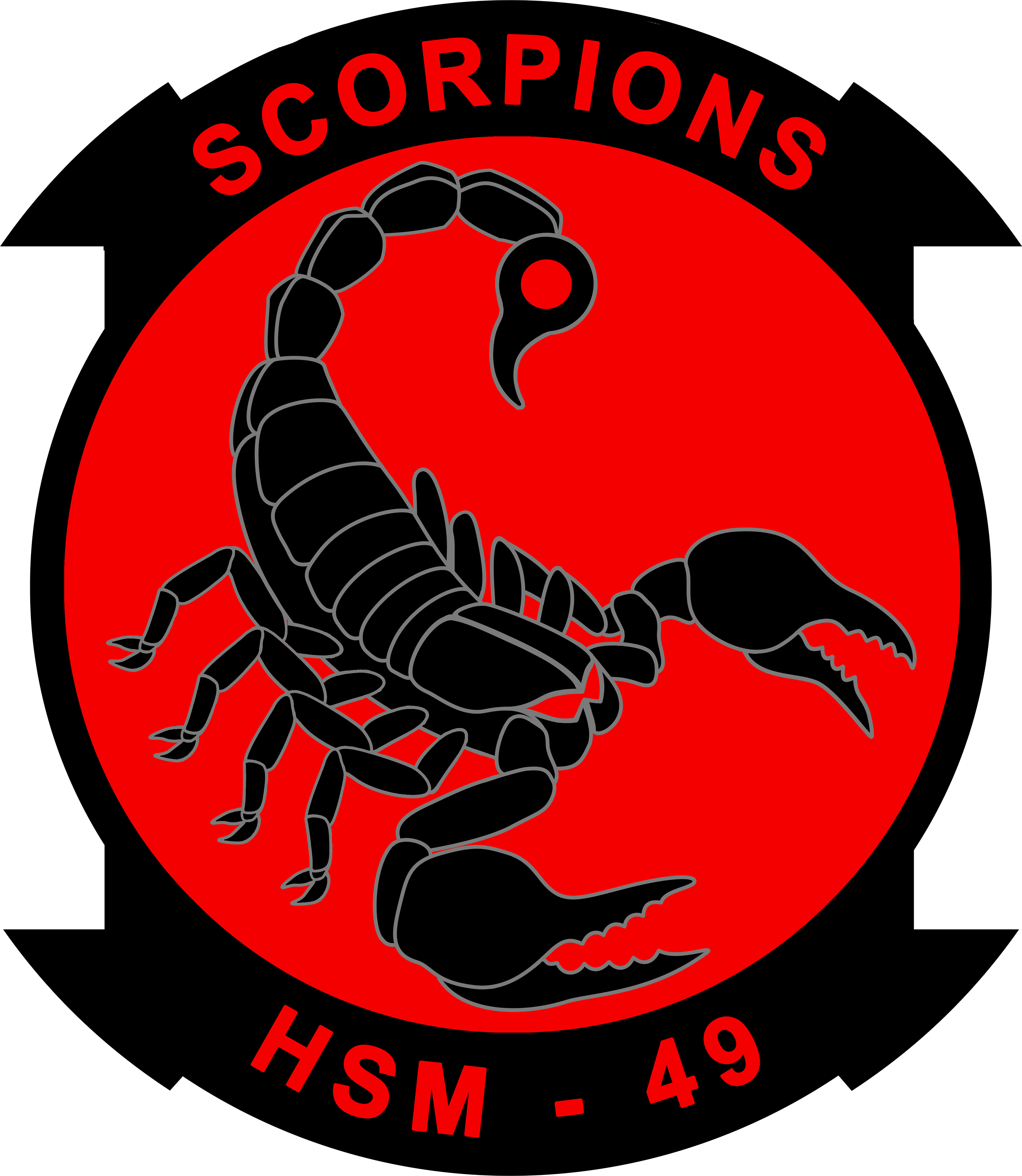 Helicopter Maritime Strike Squadron 49 Insignia - Hsm 49 Clipart (2872x3304), Png Download