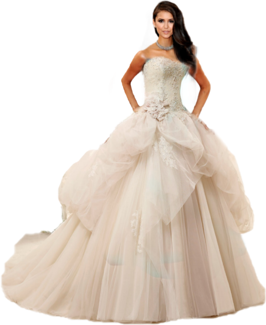 #freetoedit #tvd #ninadobrev #weddingdress #love - Nina Dobrev Emmys 2011 Clipart (1024x1247), Png Download