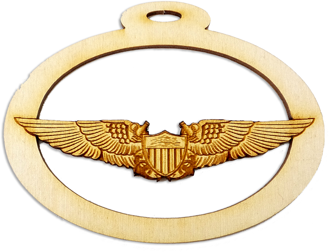 Navy Aviator Wings Ornament - Emblem Clipart (1500x1212), Png Download