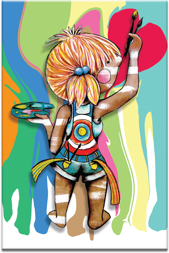 Art Chick - Cartoon Clipart (900x900), Png Download