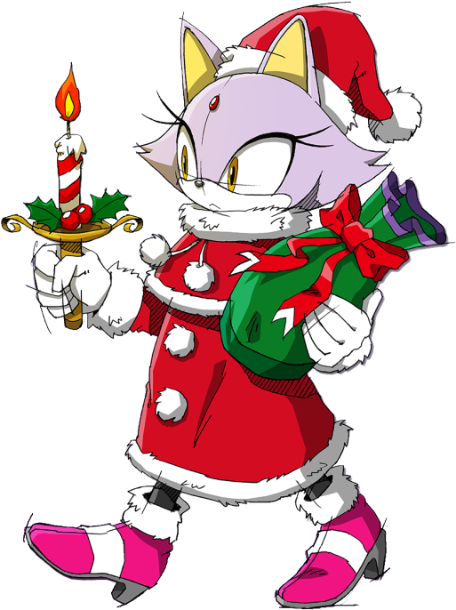 Christmas Bell Clipart - Blaze The Cat Christmas - Png Download (540x706), Png Download