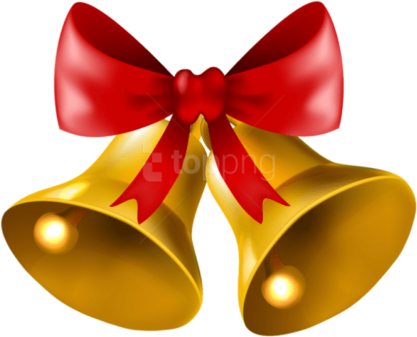 Free Png Christmas Bells Deco Png Clipart (850x689), Png Download