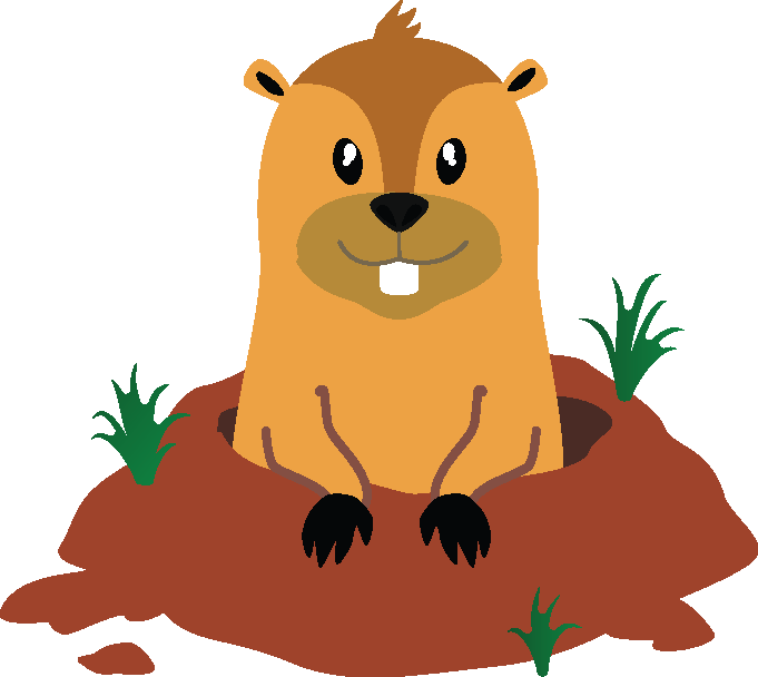 Groundhog Day The Movie - Cartoon Clipart (681x608), Png Download
