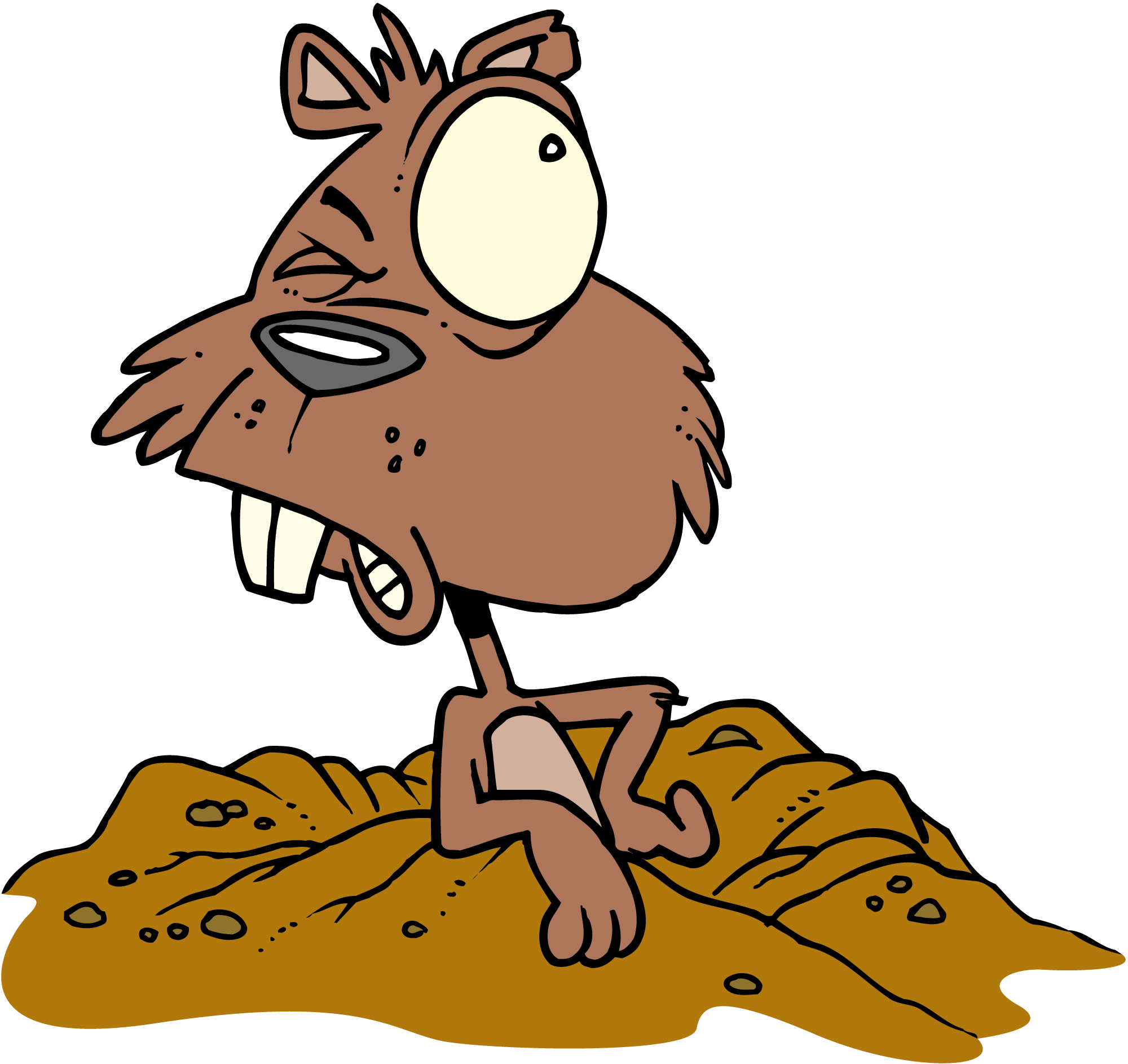 Groundhog Cartoon Clipart (2000x1886), Png Download