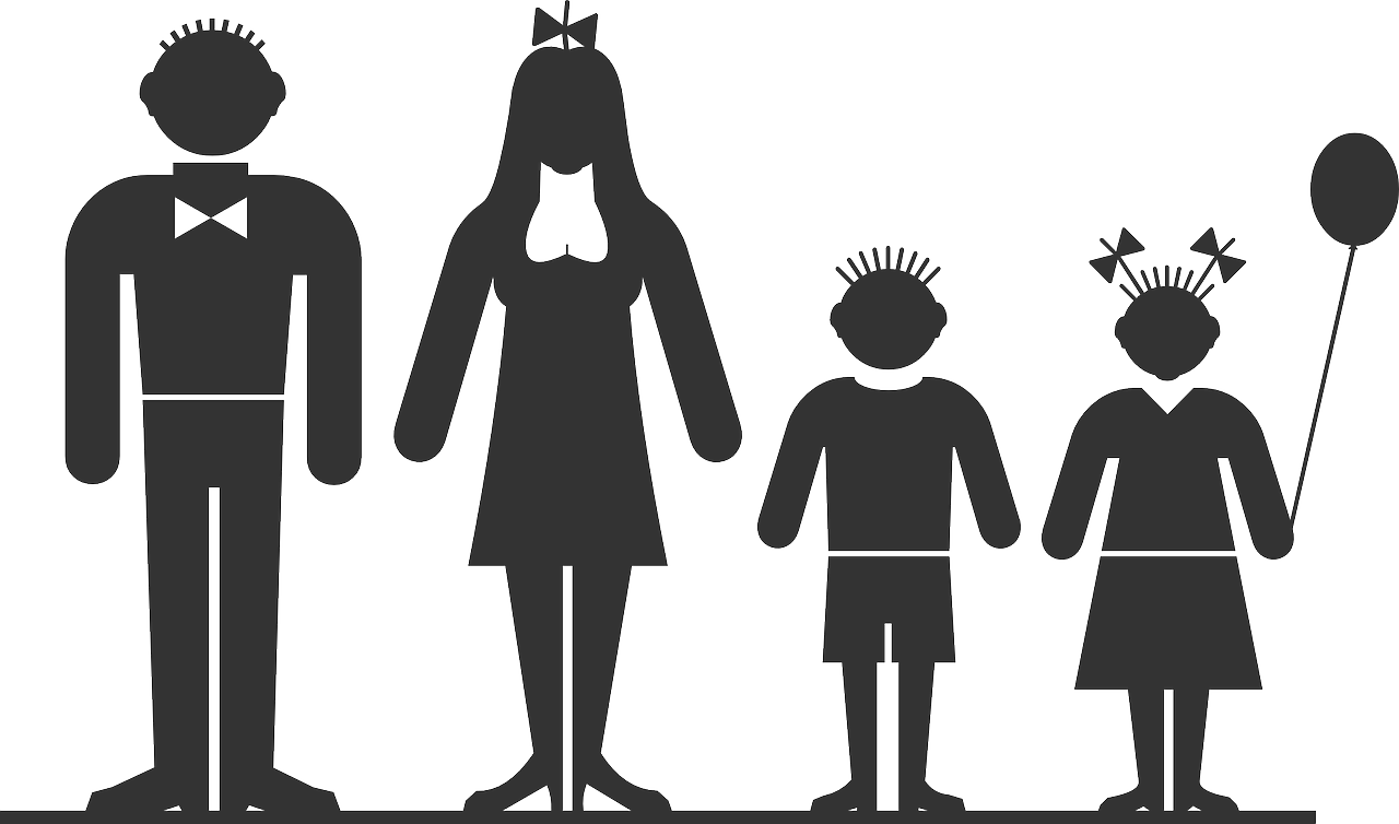 Free Happy Family - Family Members Vector Png Clipart (800x471), Png Download