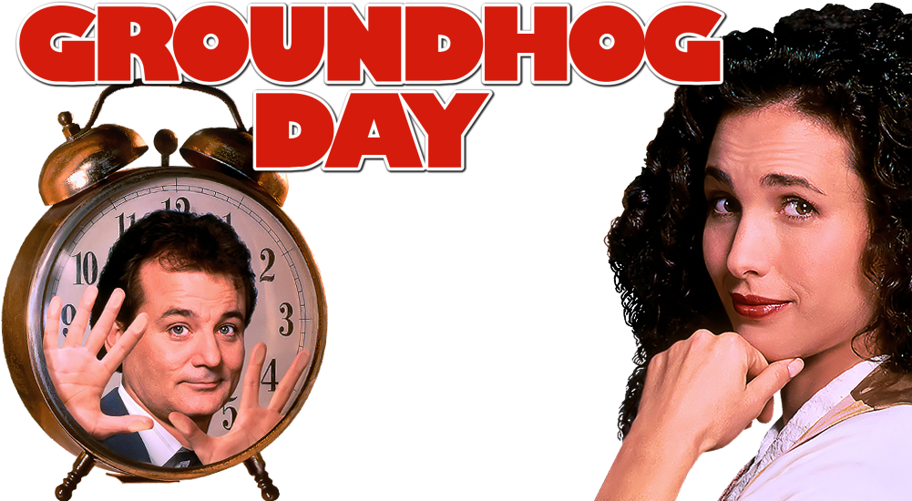 Groundhog Day Movie Poster Clipart (1000x562), Png Download