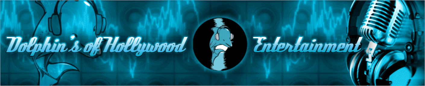 Dolphins Of Hollywood Clipart (1410x286), Png Download