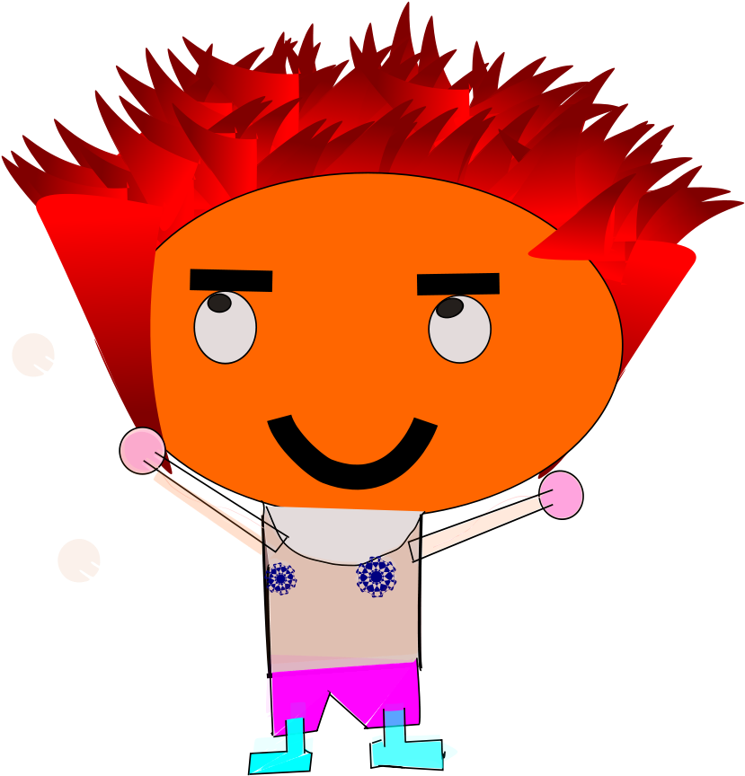 How To Set Use Crazy Hair Boy Clipart , Png Download - Transparent Background Crazy Hair Clipart (829x864), Png Download