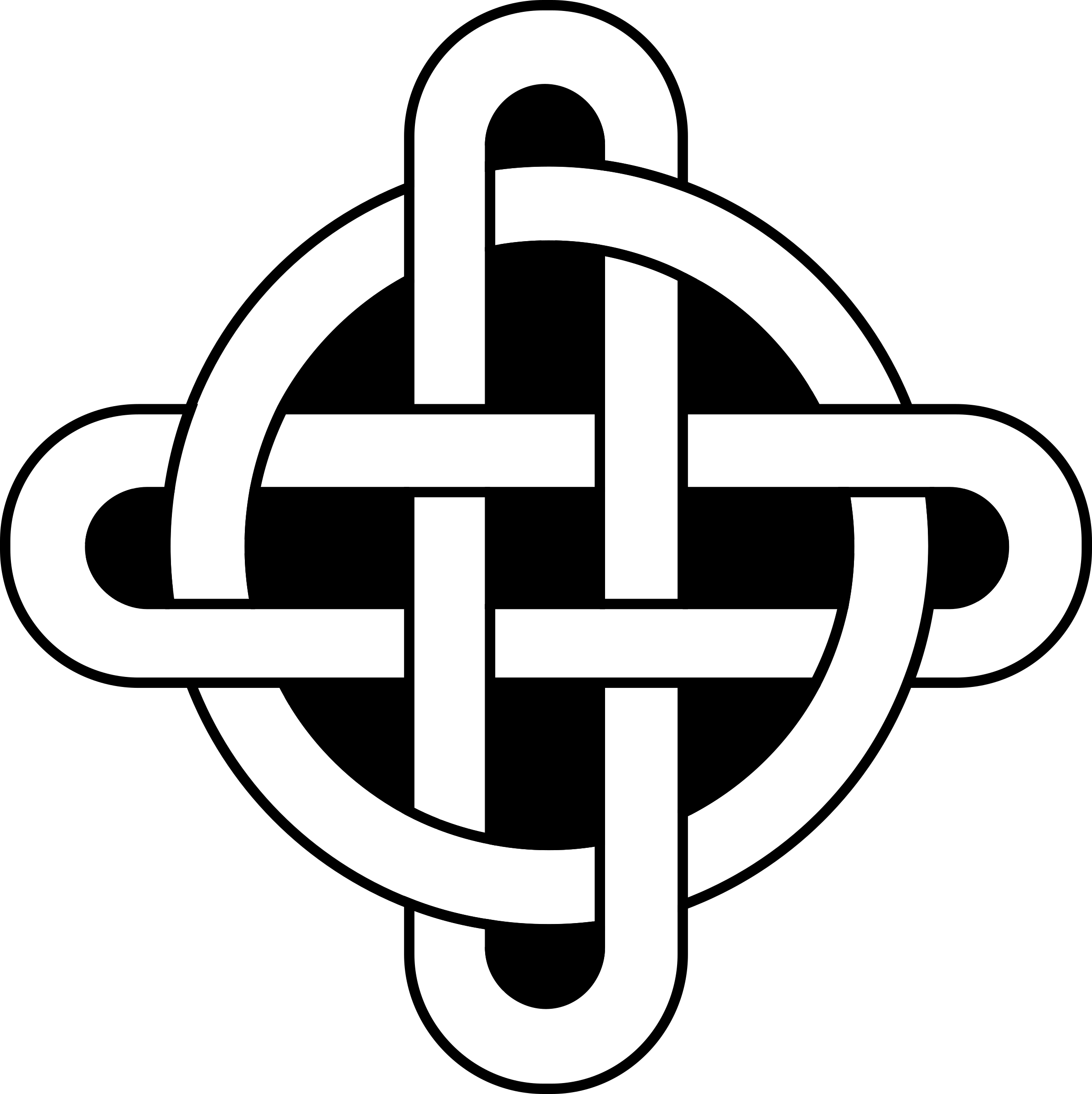 Cropped Celtic Cross 2 - Celts Clipart (2395x2400), Png Download