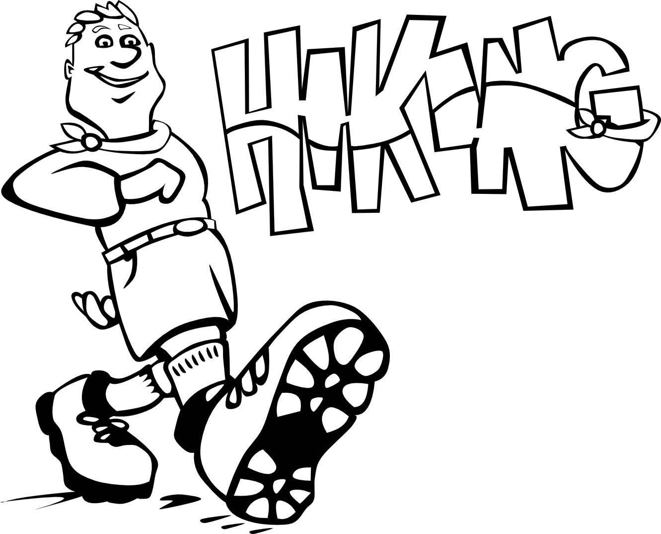 Hiking Black And White Images Hd Photo Clipart - Hiking Black And White - Png Download (1331x1074), Png Download