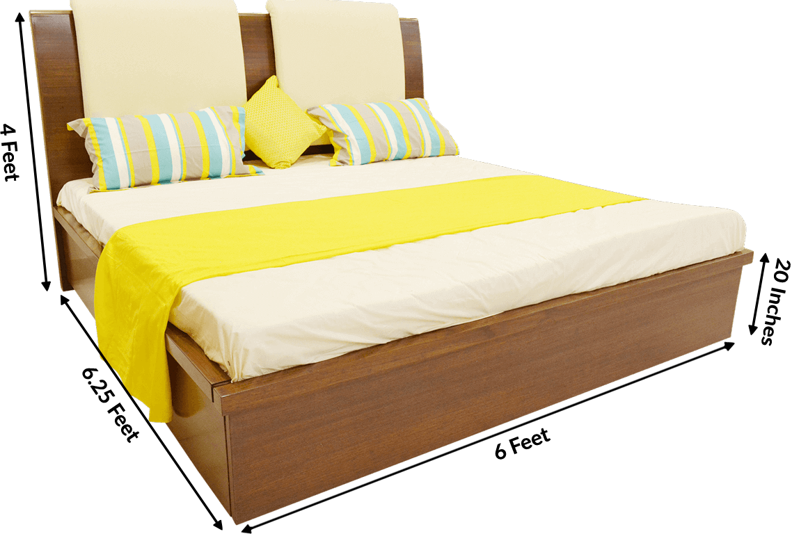 Bed Png - 4feet By 6 Feet Bed Clipart (1138x768), Png Download