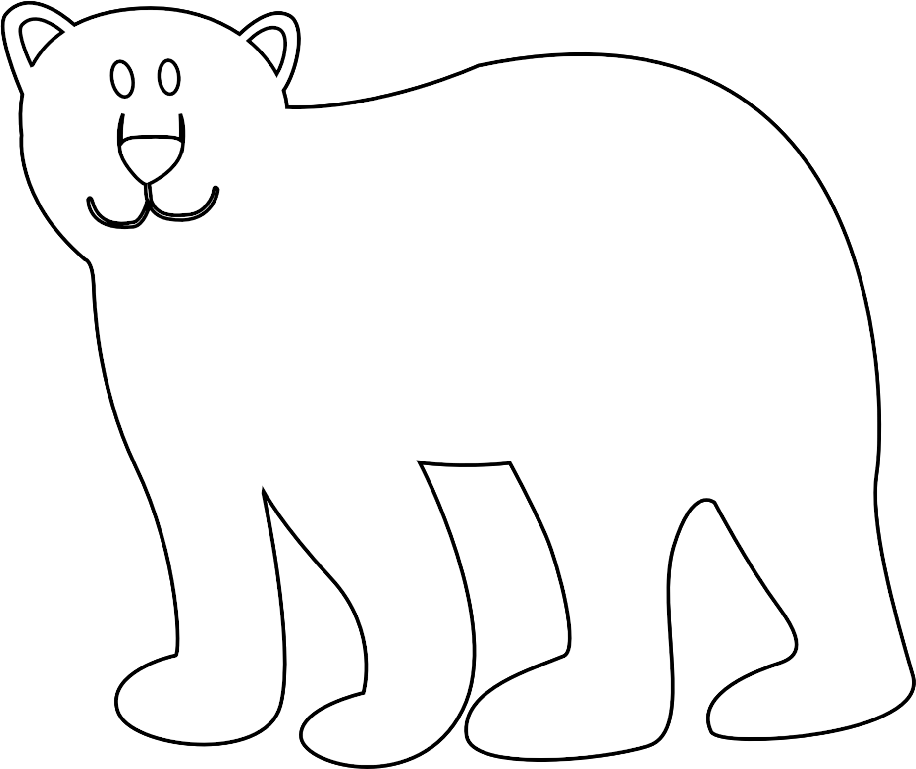 Polar Bear Black And White Clipart Collection - Png Download (1880x1880), Png Download