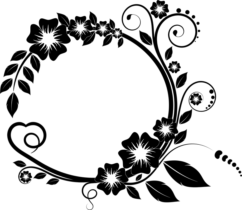 Black Flower Png Clipart (829x720), Png Download