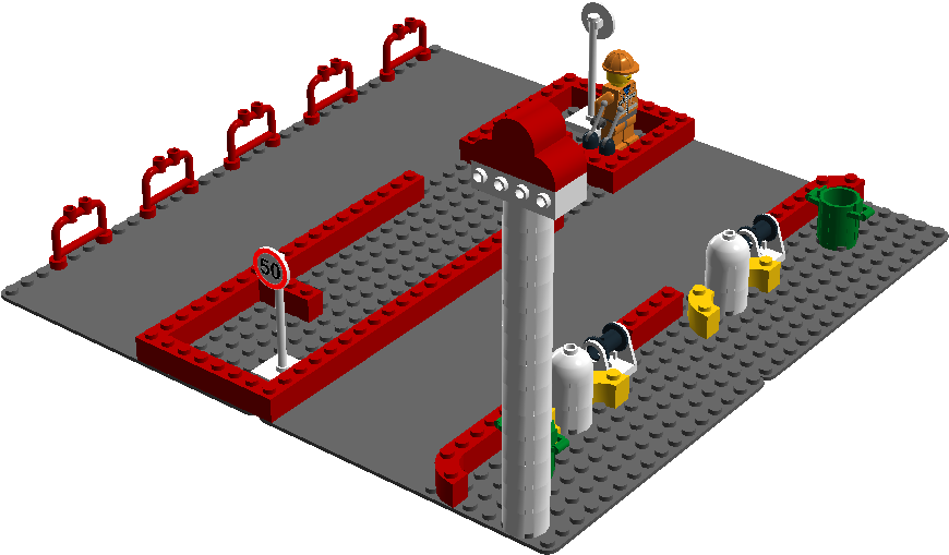 Simple Gas Station - Lego Clipart (1126x576), Png Download