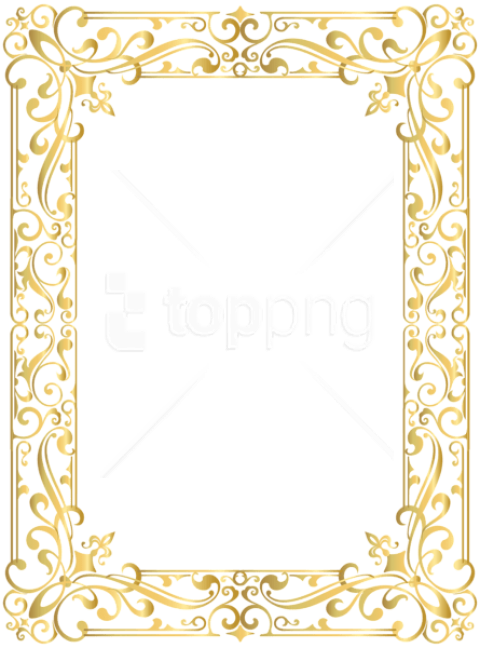 Free Png Download Border Frame Gold Clipart Png Photo Transparent Png (480x648), Png Download