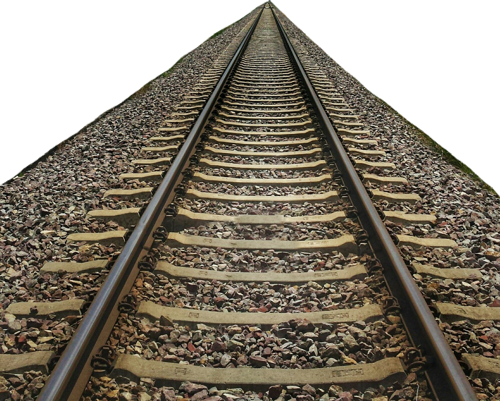 #vanishingpoint #railroadtracks #tracks #traintracks - Train Track Transparent Clipart (1024x823), Png Download