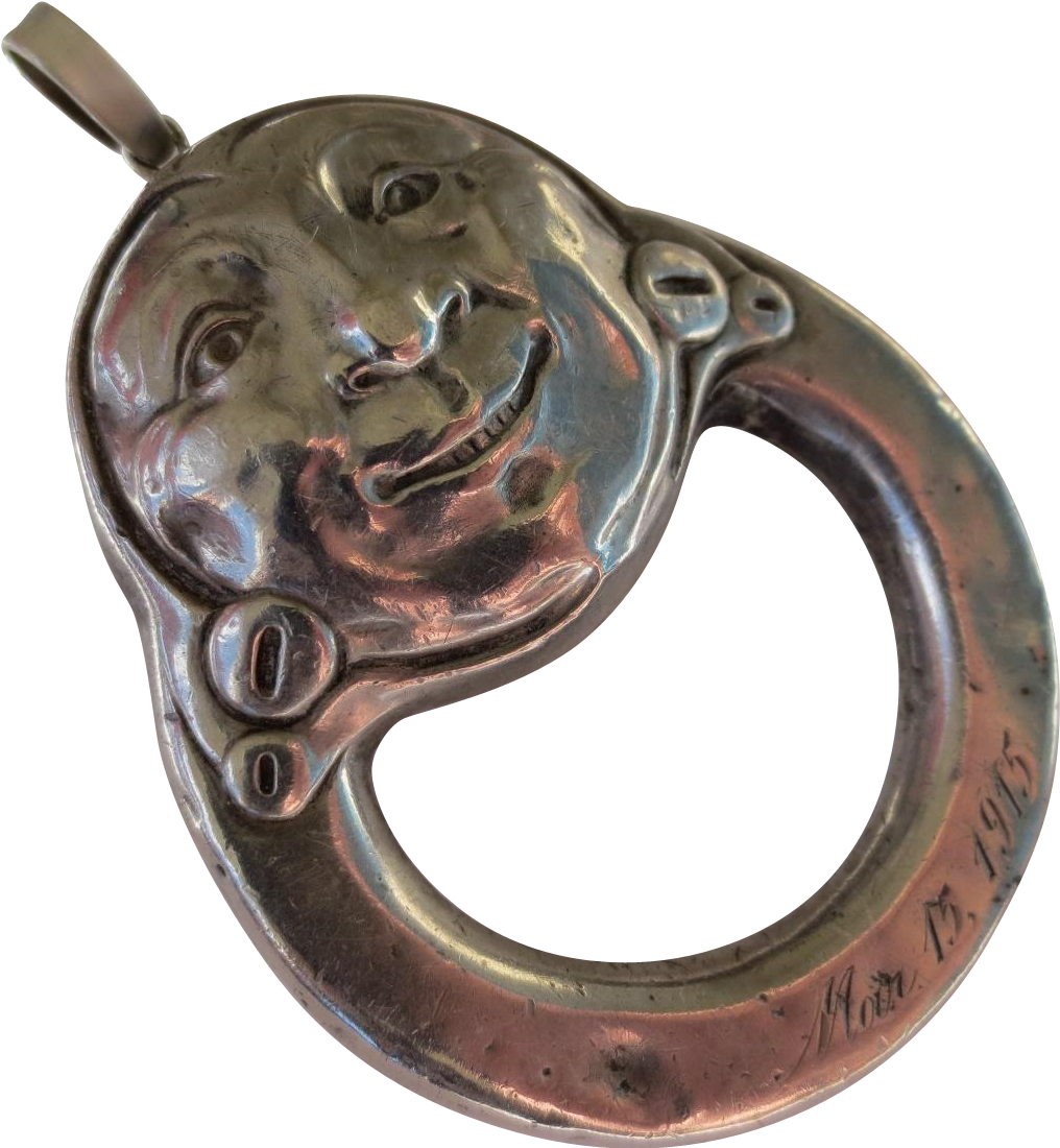 Delightful Antique 1915 Sterling Silver Baby Rattle - Antique Clipart (1099x1099), Png Download