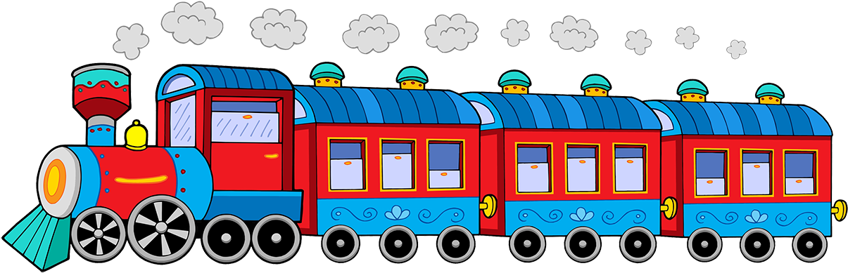 Image Black And White Library Free Steam Engine Clipart - Cartoon Train - Png Download (1225x411), Png Download
