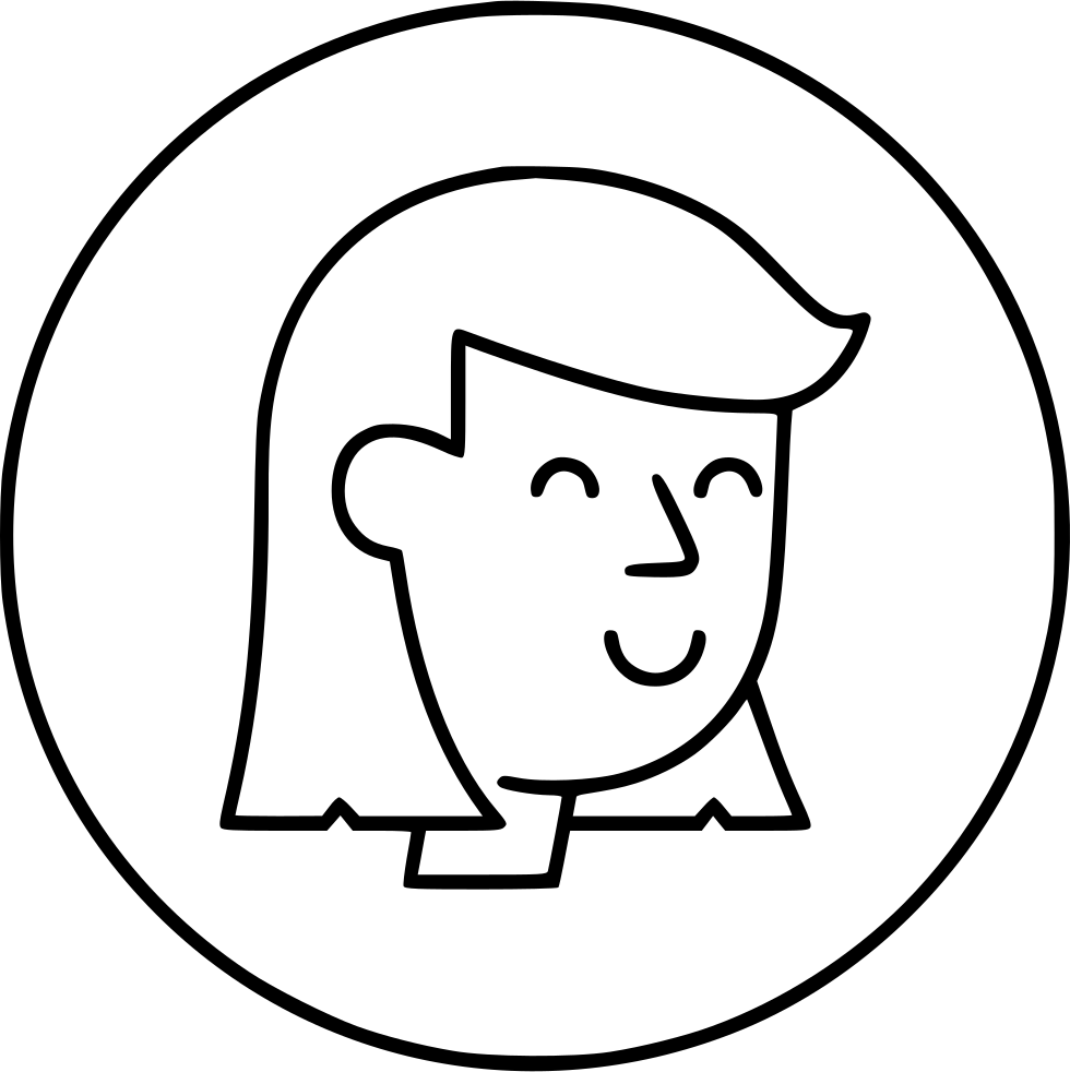 Face Woman Comments - Line Art Clipart (980x982), Png Download