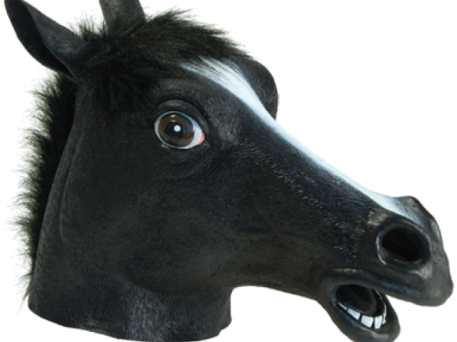 Drawn Mask Horse Clipart (640x480), Png Download