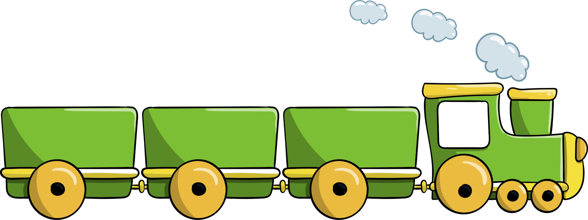 Train Steam Locomotive Rail Transport Steam Engine Clipart (2000x750), Png Download